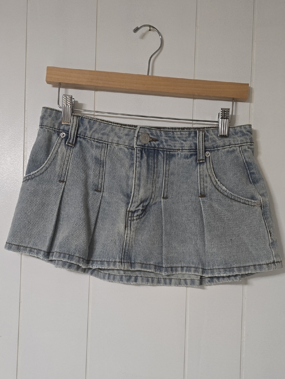 Light Blue Denim Mini Skirt - Picture 1 of 2